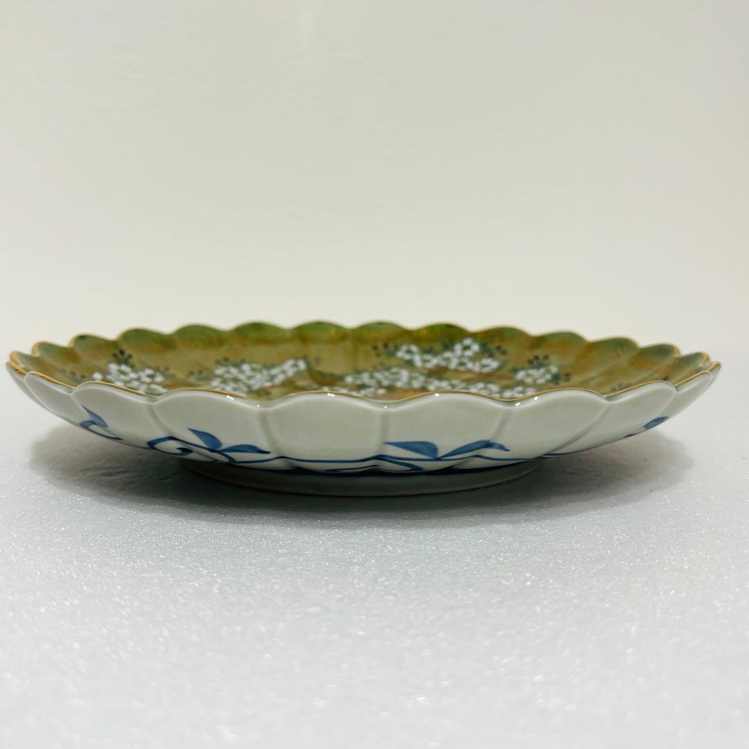 ⭐️ 波佐見焼 林九郎窯 金彩染錦 琳派 桜樹文 19cm 銘々皿 未使用品 ⭐️