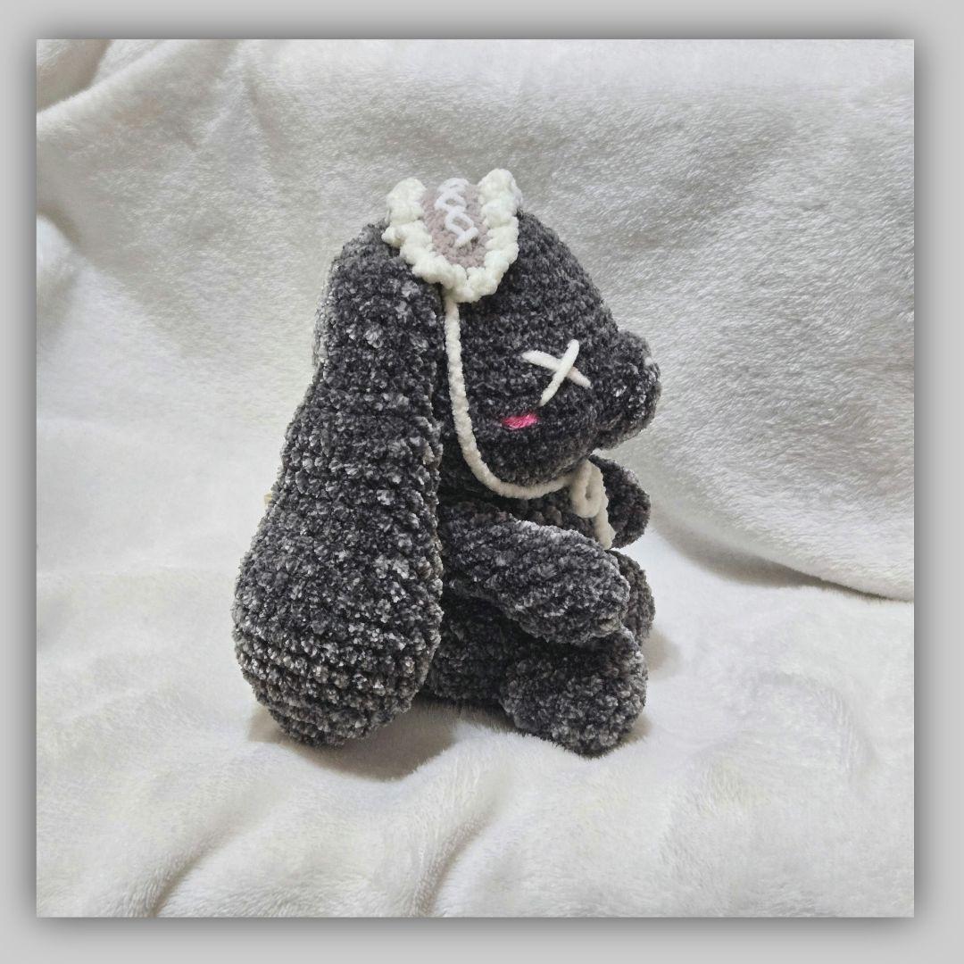 あみぐるみ 垂れ耳うさぎ ヘッドドレス ハンドメイド かぎ編み - メルカリ