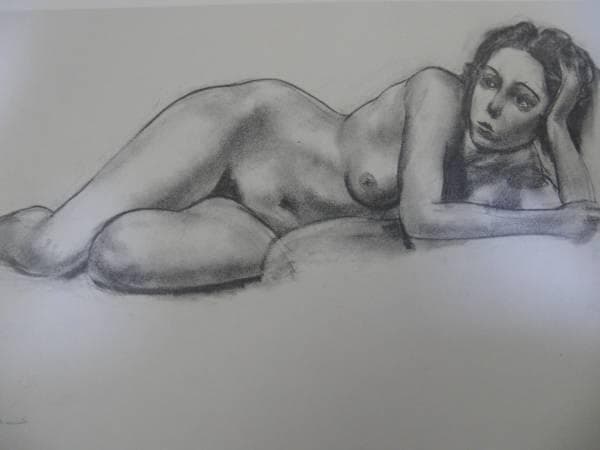 横山 潤之助、裸婦、希少画集画、新品額装付、状態良好