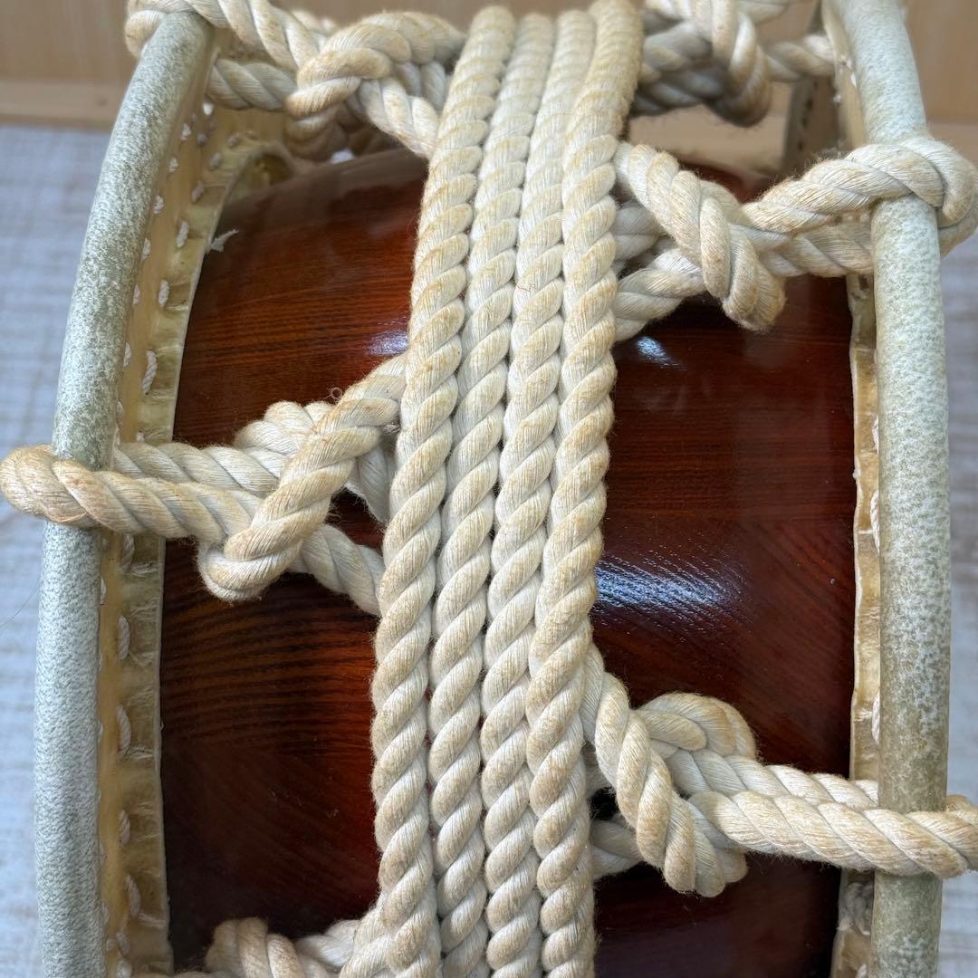 締太鼓 紐締め 平太鼓 和太鼓　スタンド付き　太鼓　祭り