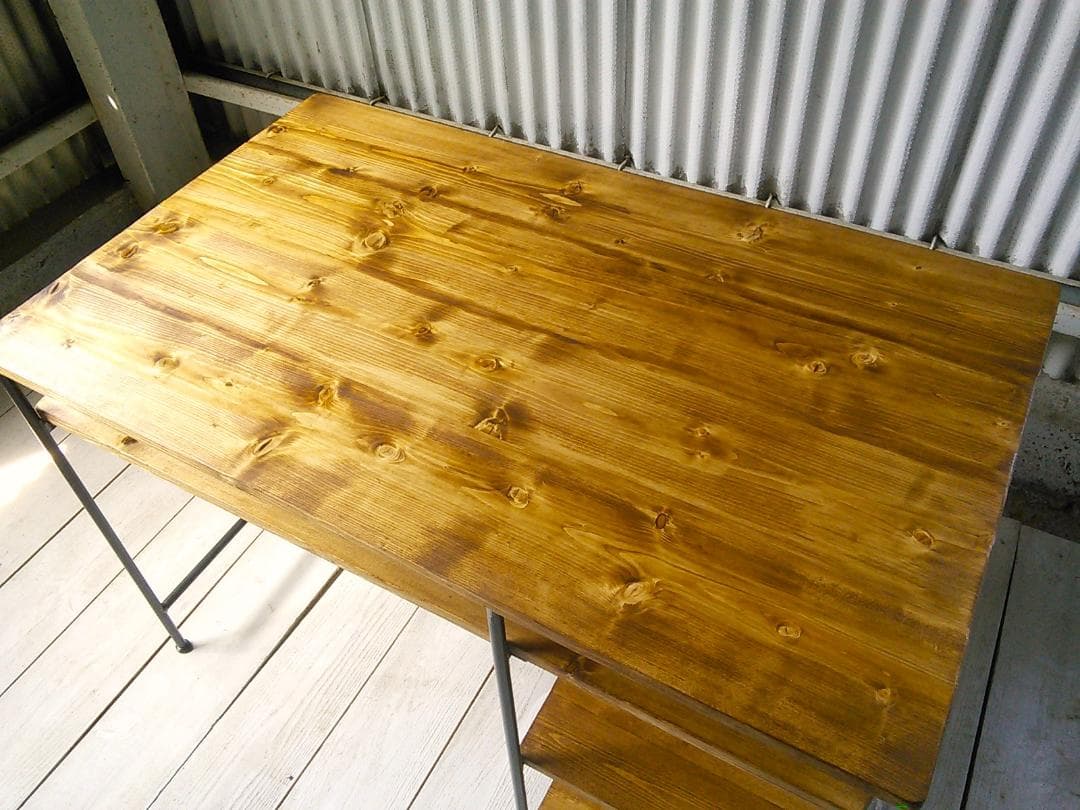 アイアンウッドワークデスク（学習机　事務机　ネイルデスク )《頑丈》《全面溶接》