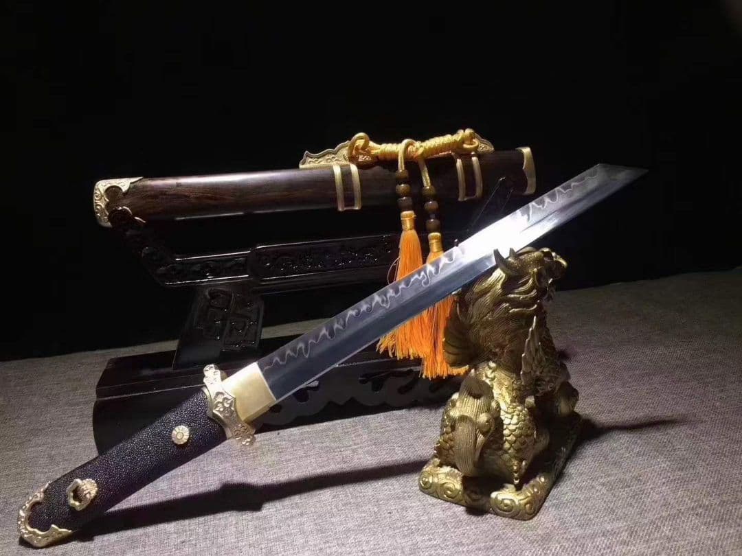 T 10焼刃幅刃12寸唐刀古兵器 武具 刀装具 日本