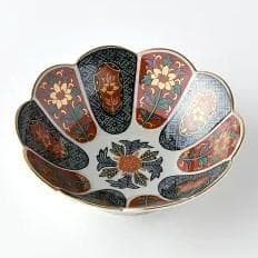 追加可 新品 林九郎窯 十方割花地紋小鉢 金彩輪花鉢 古伊万里