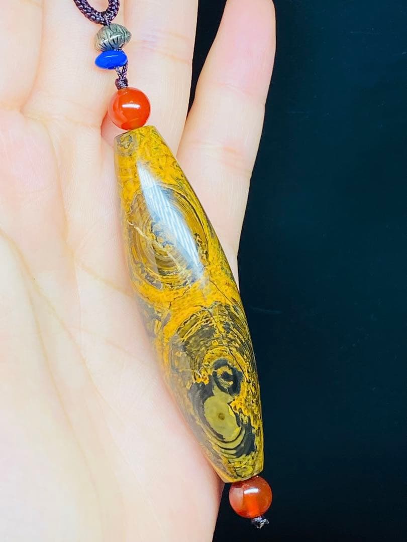 老天珠 ニ龍眼天珠 老鉱天珠 蒙天珠 天珠 自然に作られた天眼 凄まじいパワー