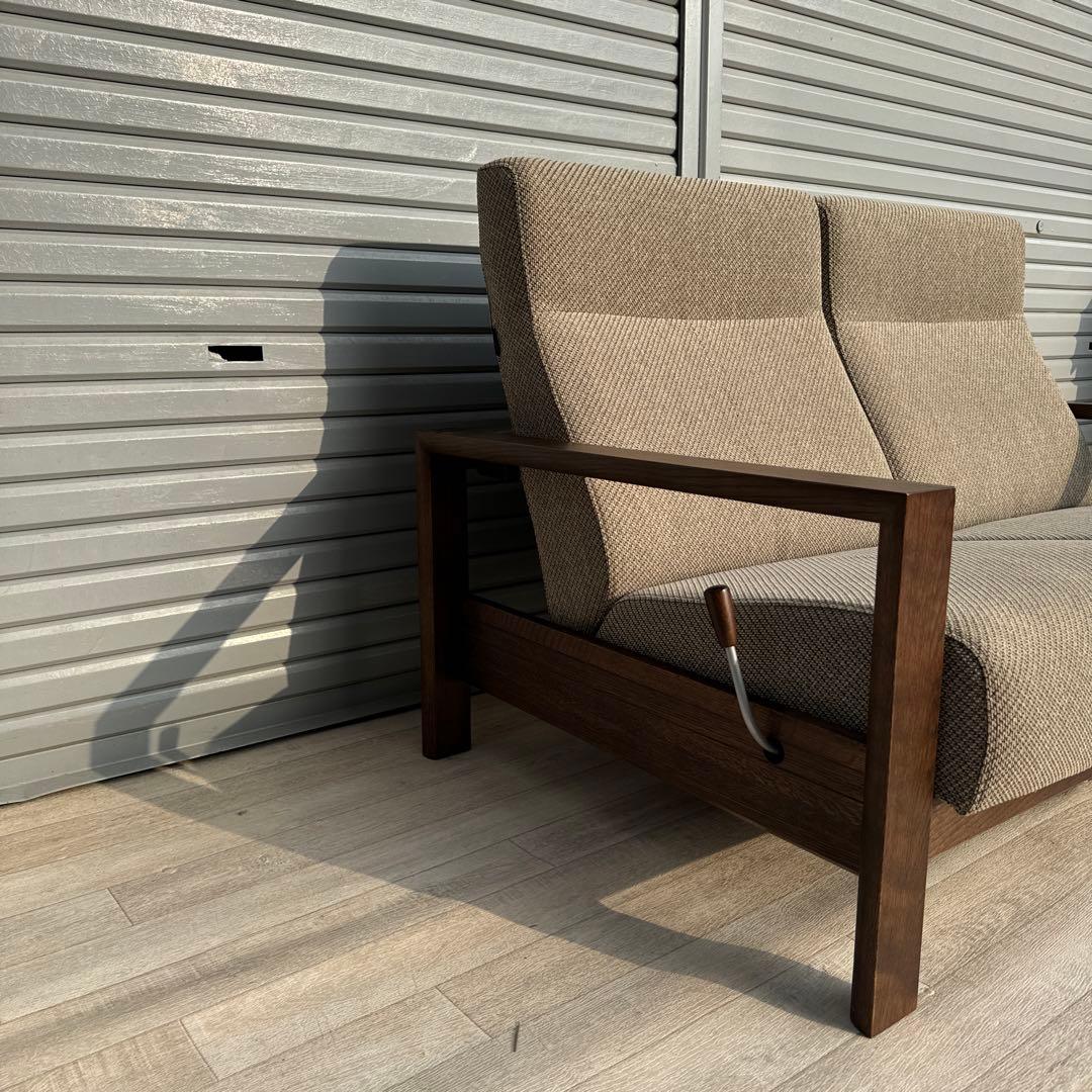 karimoku 現行品　リクライニングソファ　2人掛けソファ　オットマン付き