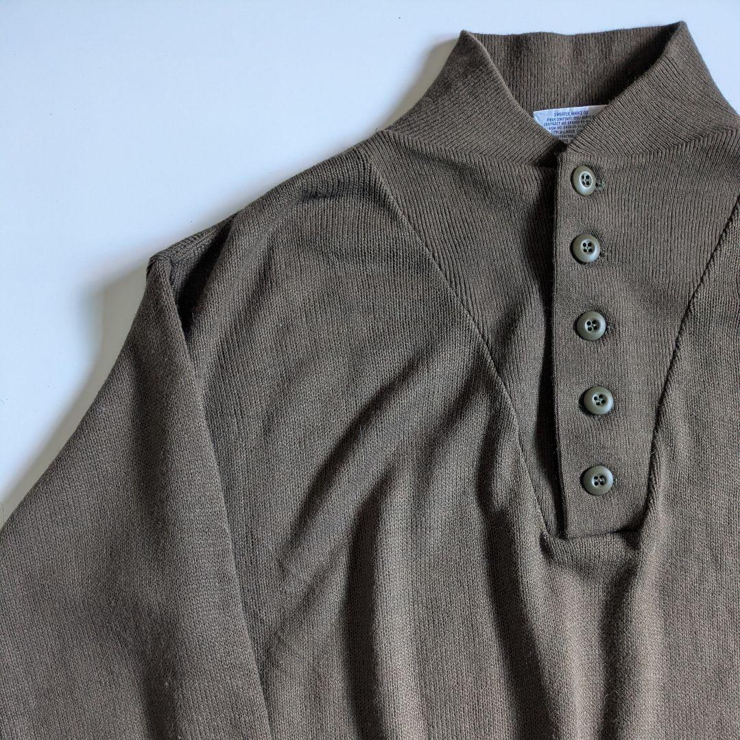 DSCP 90s 米軍実物 5ボタン ヘンリーネック セーター XL - メルカリ