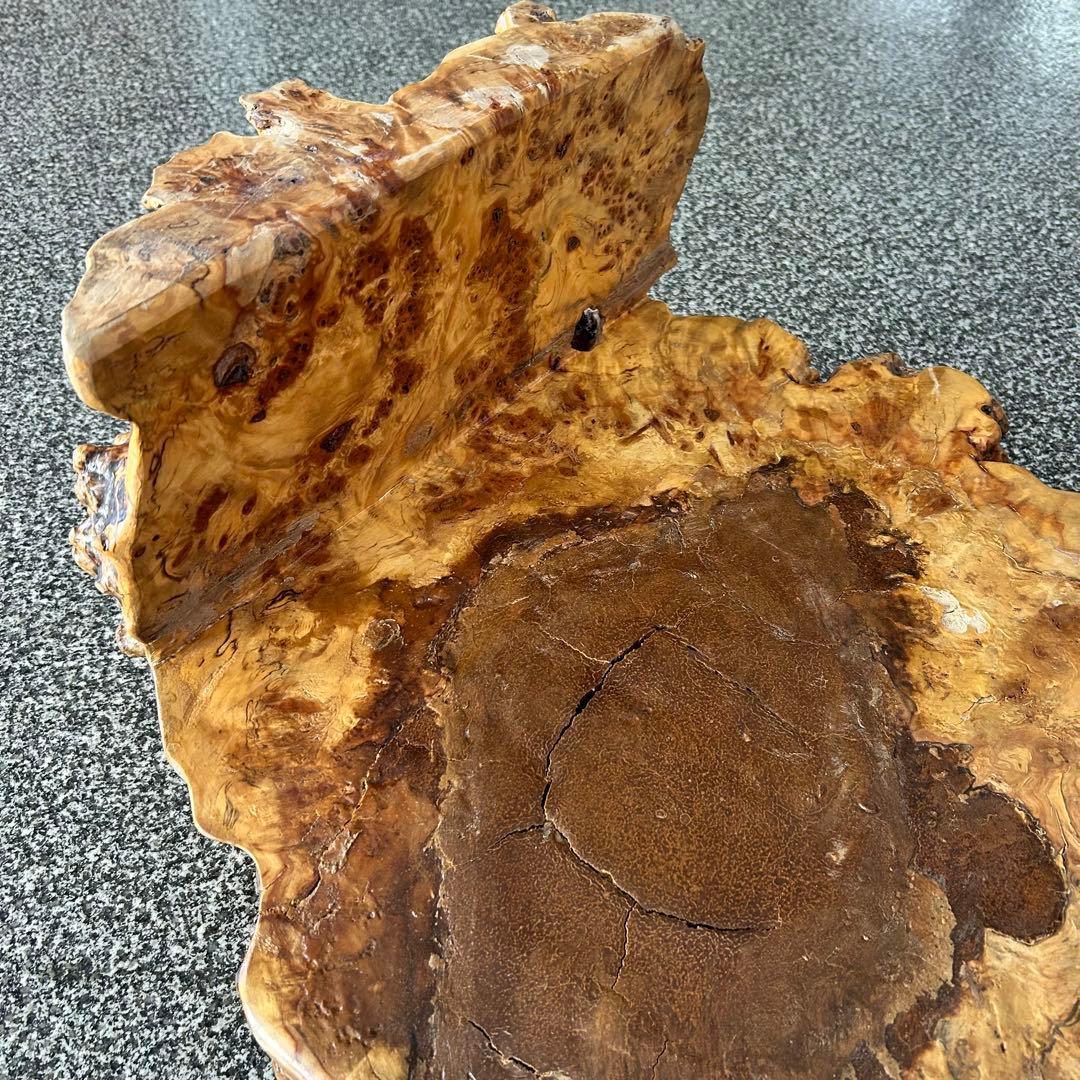 【希少】脚一体もの こぶ 無垢 一枚板 天然木 座卓