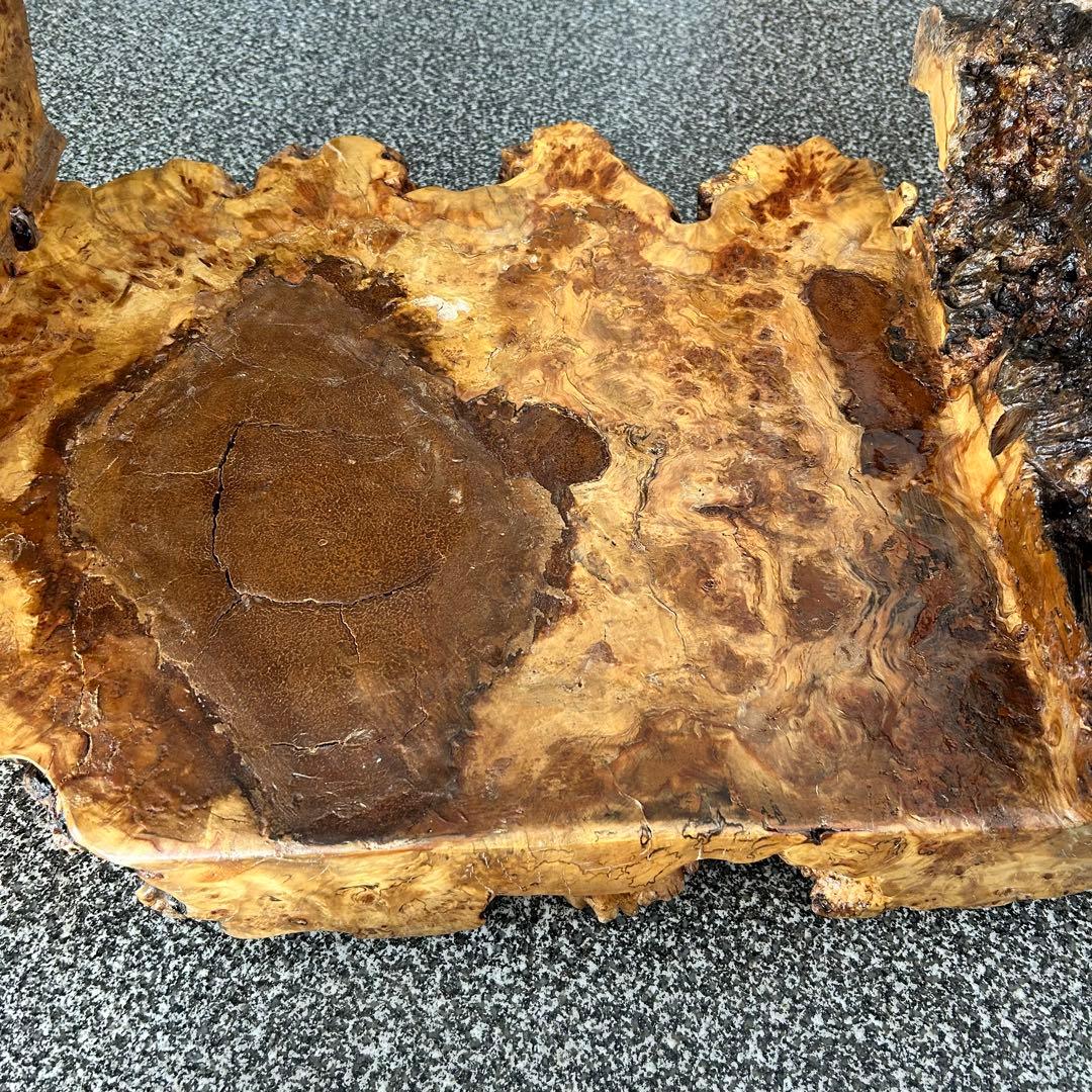 【希少】脚一体もの こぶ 無垢 一枚板 天然木 座卓