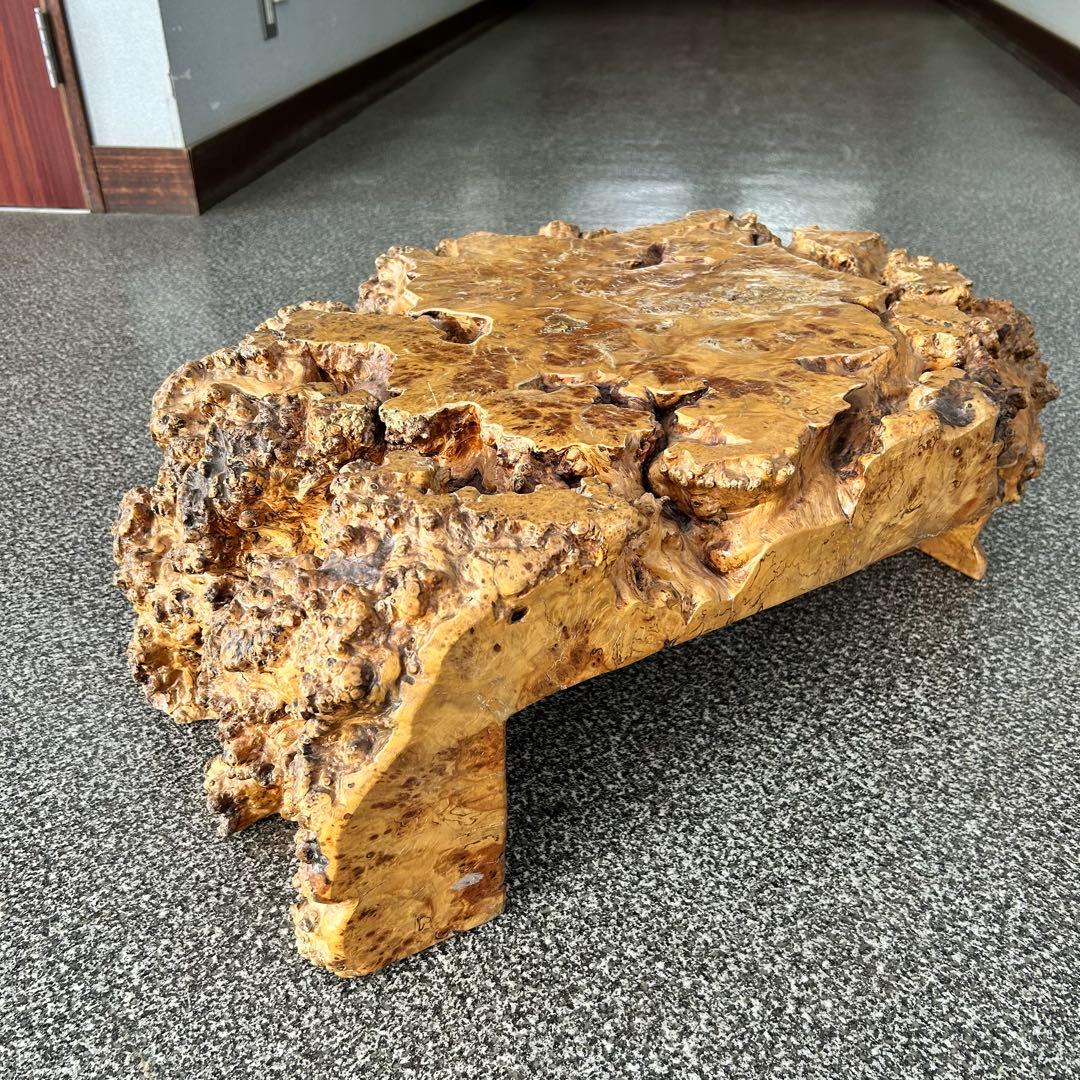 【希少】脚一体もの こぶ 無垢 一枚板 天然木 座卓
