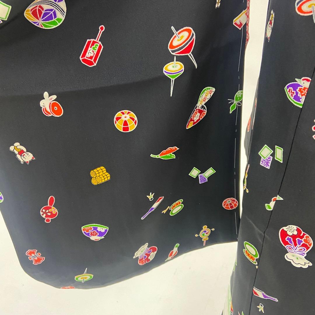 七五三　着物　七歳　フルセット　新品　未使用　正絹　黒　豪華　7歳　女の子