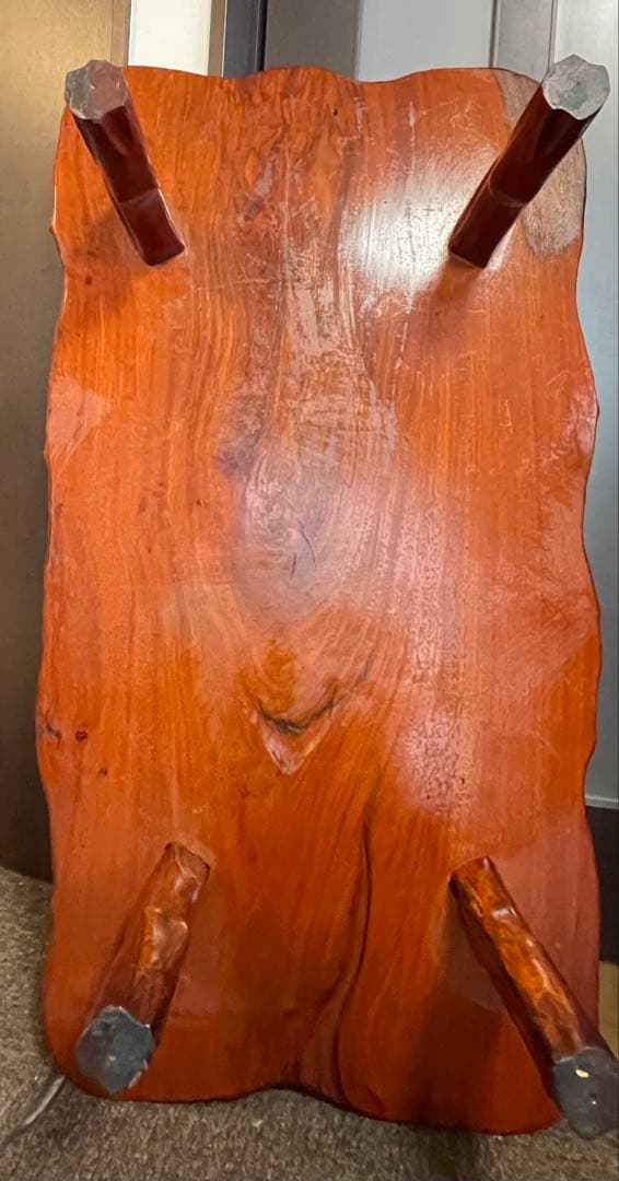 送料込‼️ ヴィンテージ　無垢材　一枚板　ウォールナット　座卓　テーブル　ちゃぶ台