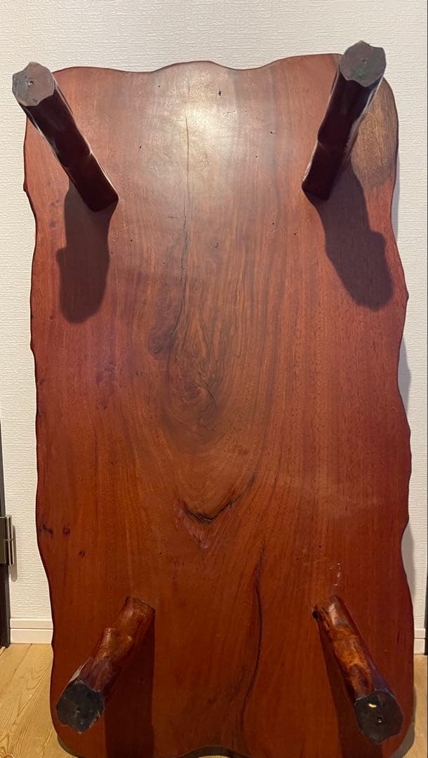 送料込‼️ ヴィンテージ　無垢材　一枚板　ウォールナット　座卓　テーブル　ちゃぶ台