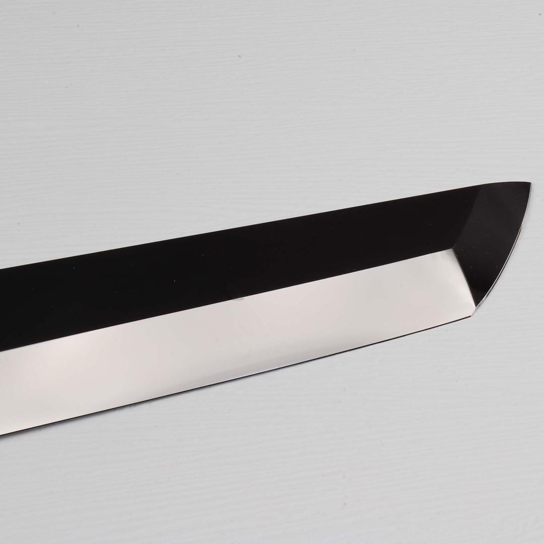 7794鱧切り 骨切り包丁 尺寸 ウルトラ鏡面仕上げ刺身包丁 黒檀黒水牛角八角柄