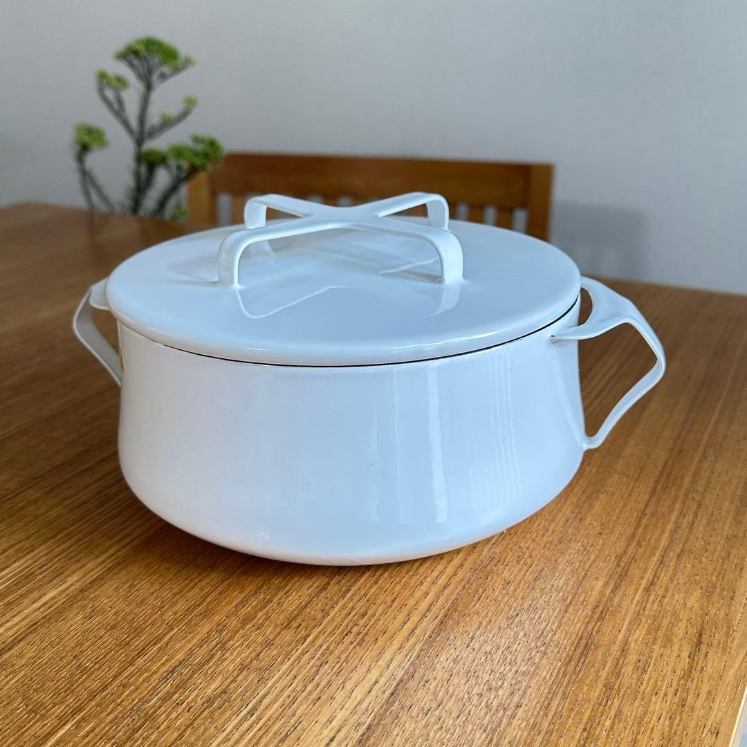 未使用 DANSK ダンスク ホワイト 18cm 両手鍋 コベンスタイル