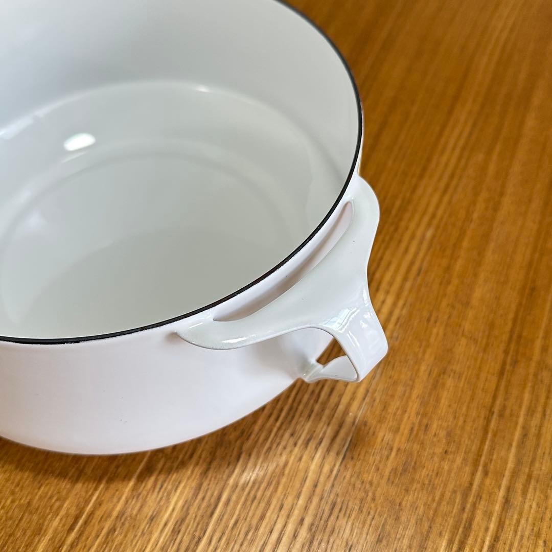 未使用 DANSK ダンスク ホワイト 18cm 両手鍋 コベンスタイル