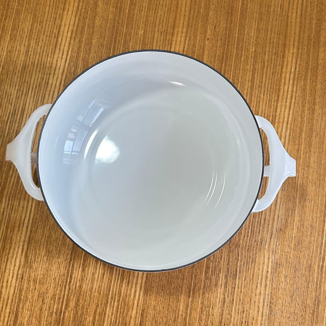 未使用 DANSK ダンスク ホワイト 18cm 両手鍋 コベンスタイル