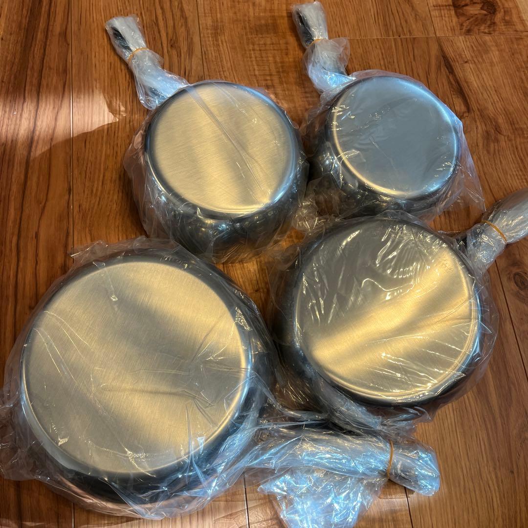 【新品】日本製 目盛付ゆきひら鍋 5点セット