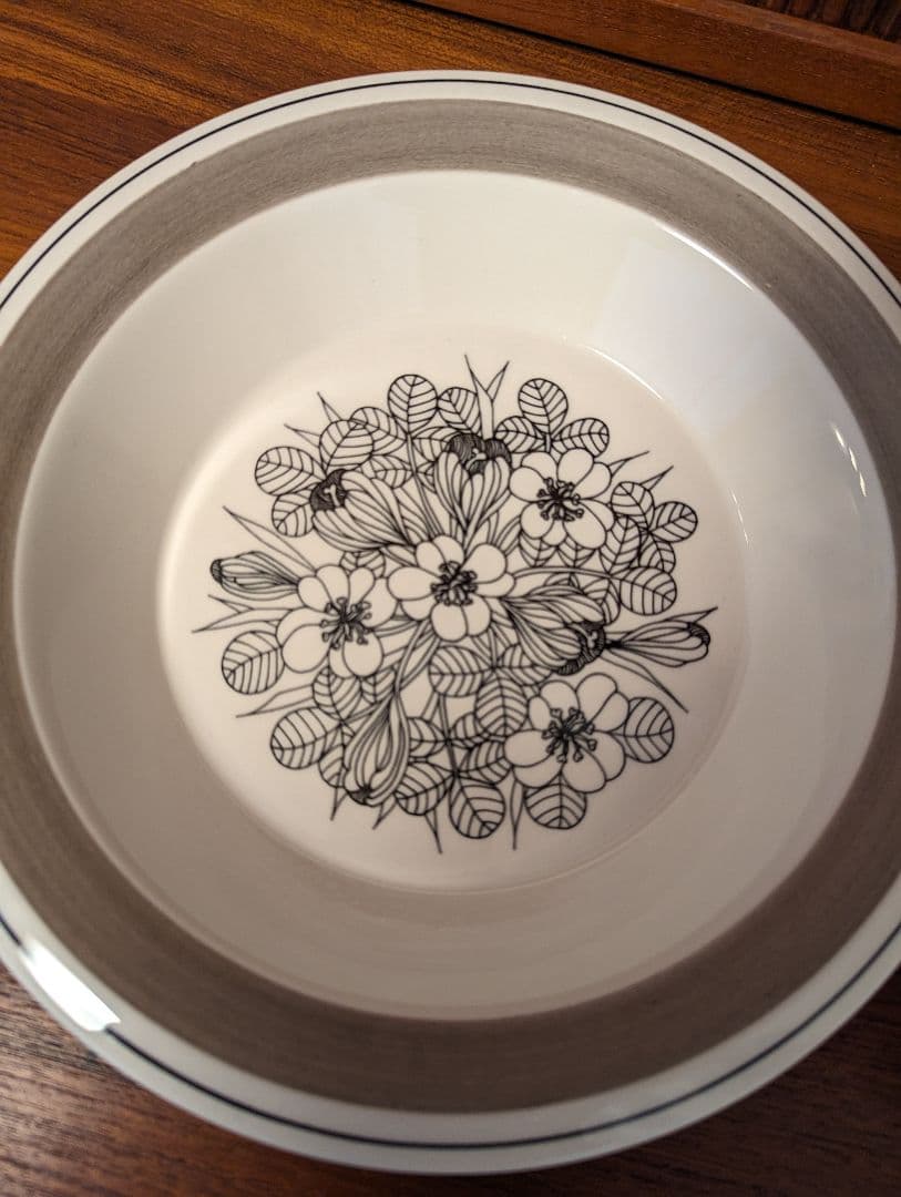 アラビア クロッカス グレーリム スープ皿2点セット