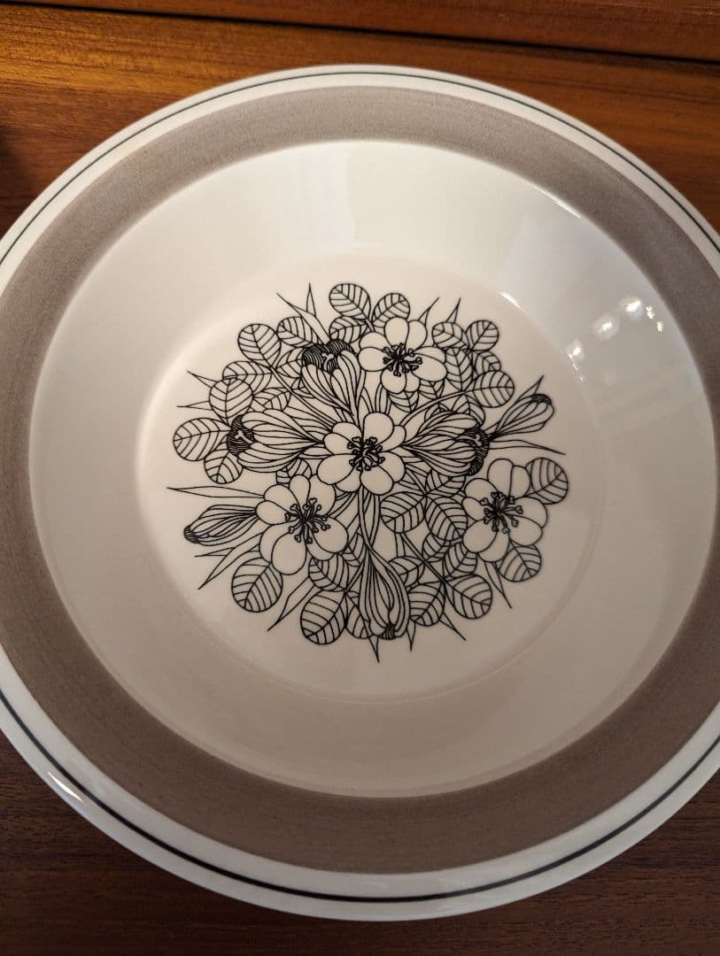 アラビア クロッカス グレーリム スープ皿2点セット