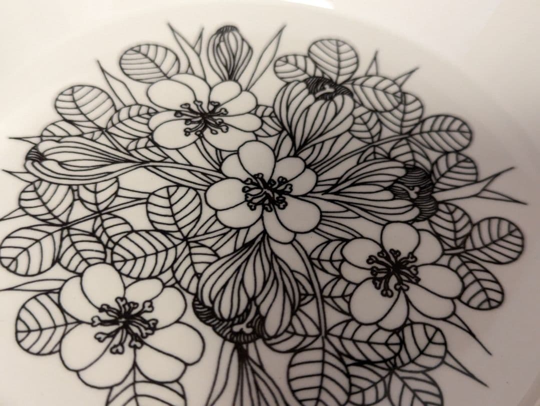 アラビア クロッカス グレーリム スープ皿2点セット