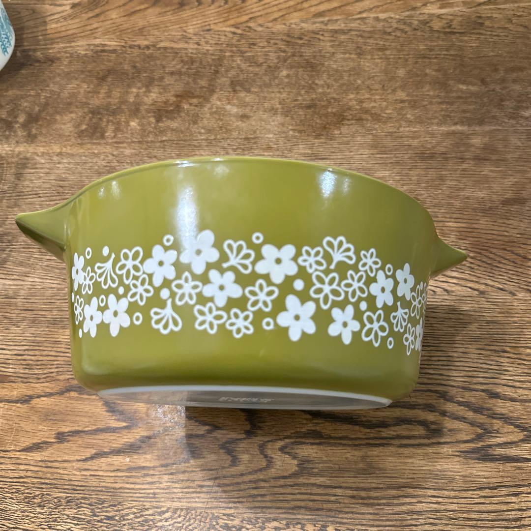 オールドPyrex キャセロール　クレイジーデイジー　2.5L 蓋付き
