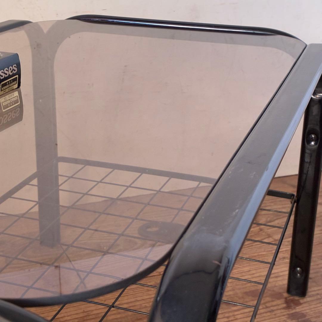 ヴィンテージ ガラステーブル ミッドセンチュリー スペースエイジ