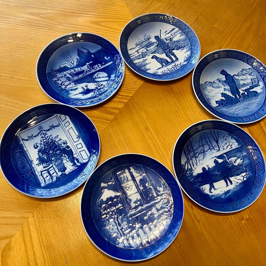 ⭐️美品✨希少品❗️ロイヤルコペンハーゲン/イヤープレート/ヴィンテージ6枚セット❗️