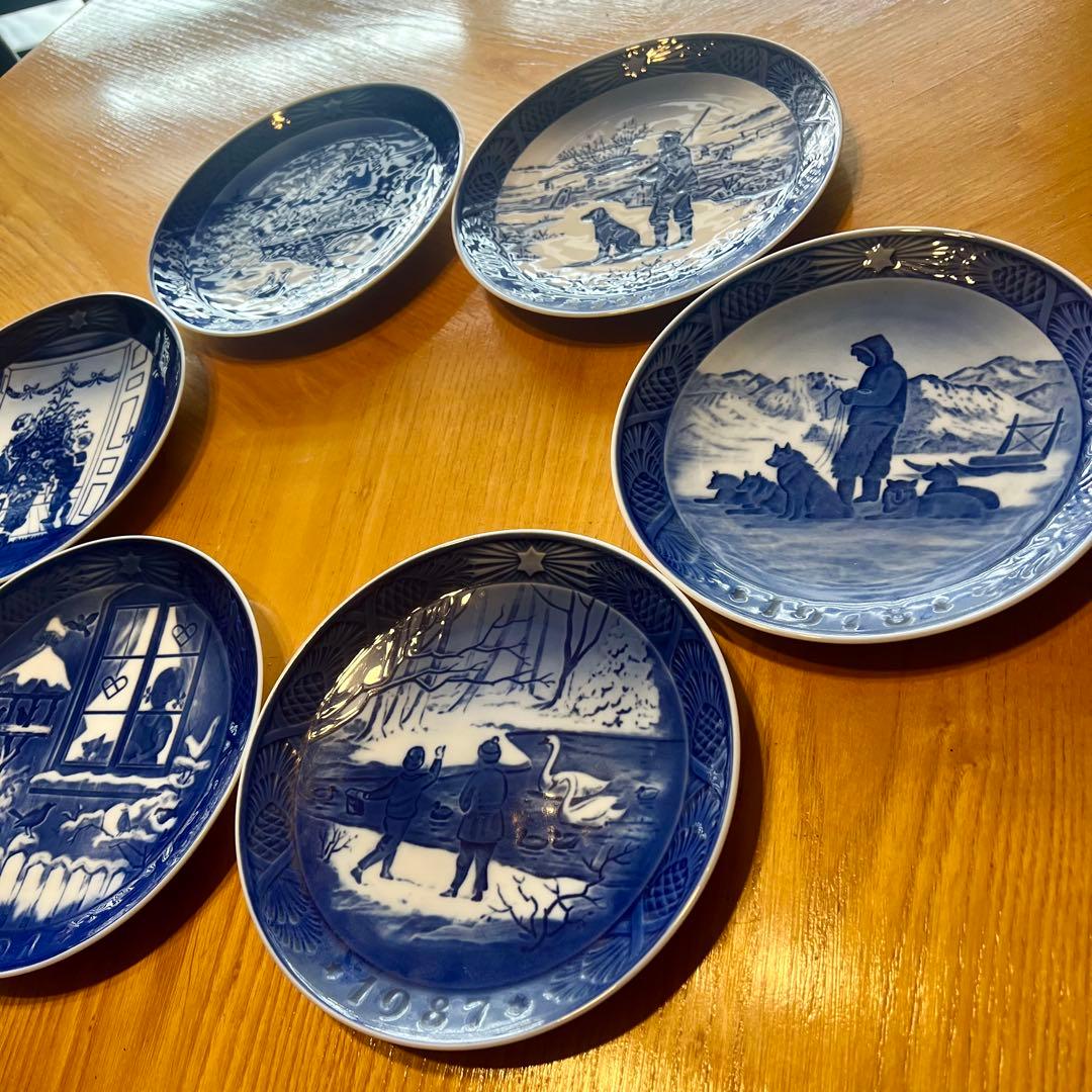 ⭐️美品✨希少品❗️ロイヤルコペンハーゲン/イヤープレート/ヴィンテージ6枚セット❗️