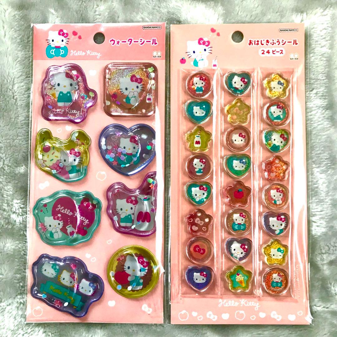 新品 サンリオ おはじきシール ウォーターシール キティ 2種セット