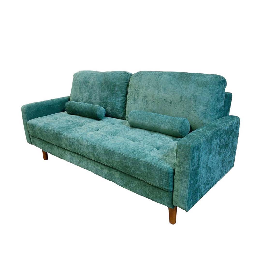 【NOCE】ベルベット調　3人掛け　ソファ