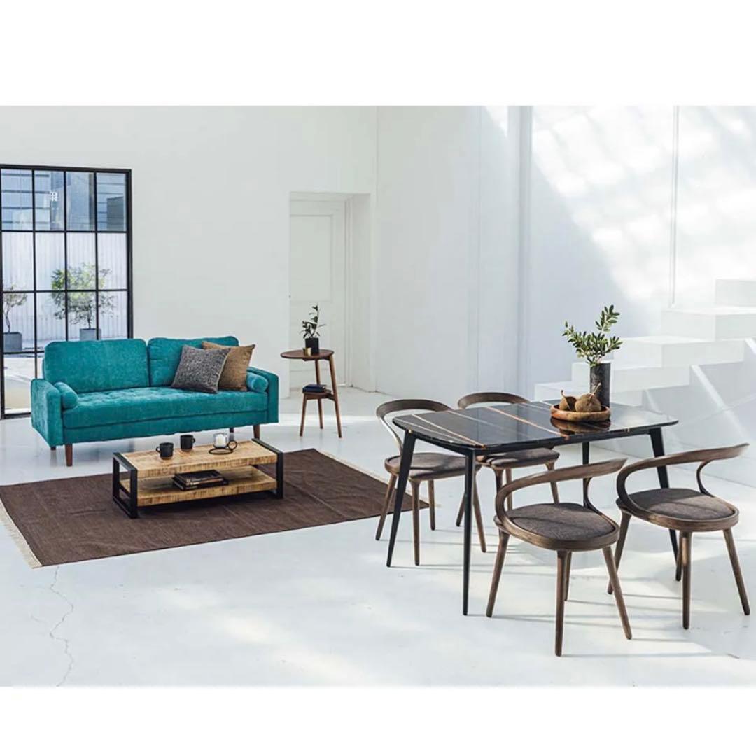 【NOCE】ベルベット調　3人掛け　ソファ