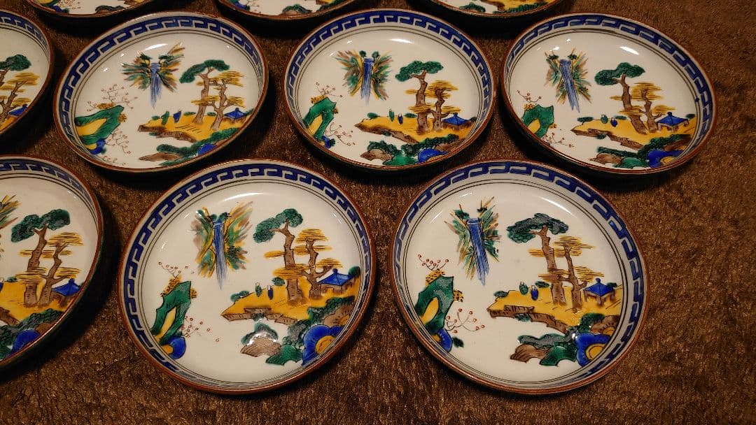 古九谷 九谷焼 青九谷 吉田屋 蔵出し 10客 - メルカリ