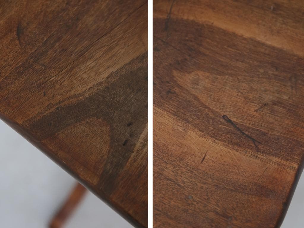 英国アンティーク木製サイドテーブルj/オケージョナル/作業机/飾り棚(87-52