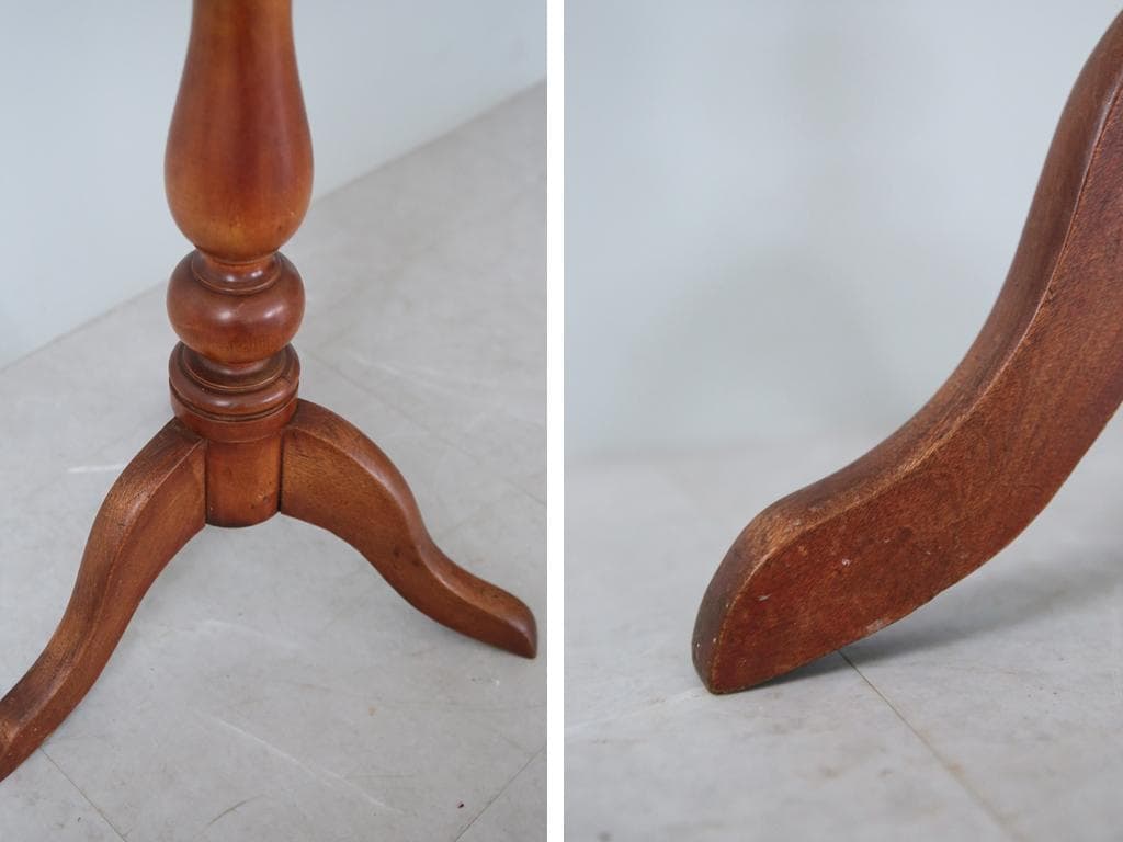 英国アンティーク木製サイドテーブルj/オケージョナル/作業机/飾り棚(87-52