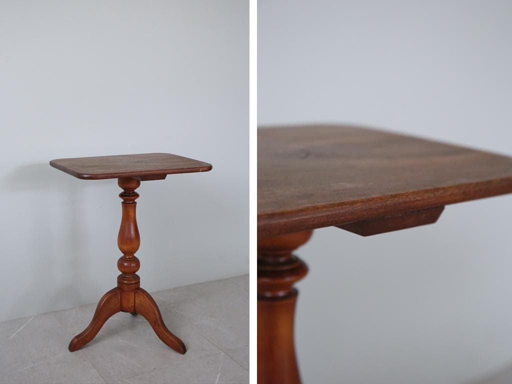 英国アンティーク木製サイドテーブルj/オケージョナル/作業机/飾り棚(87-52