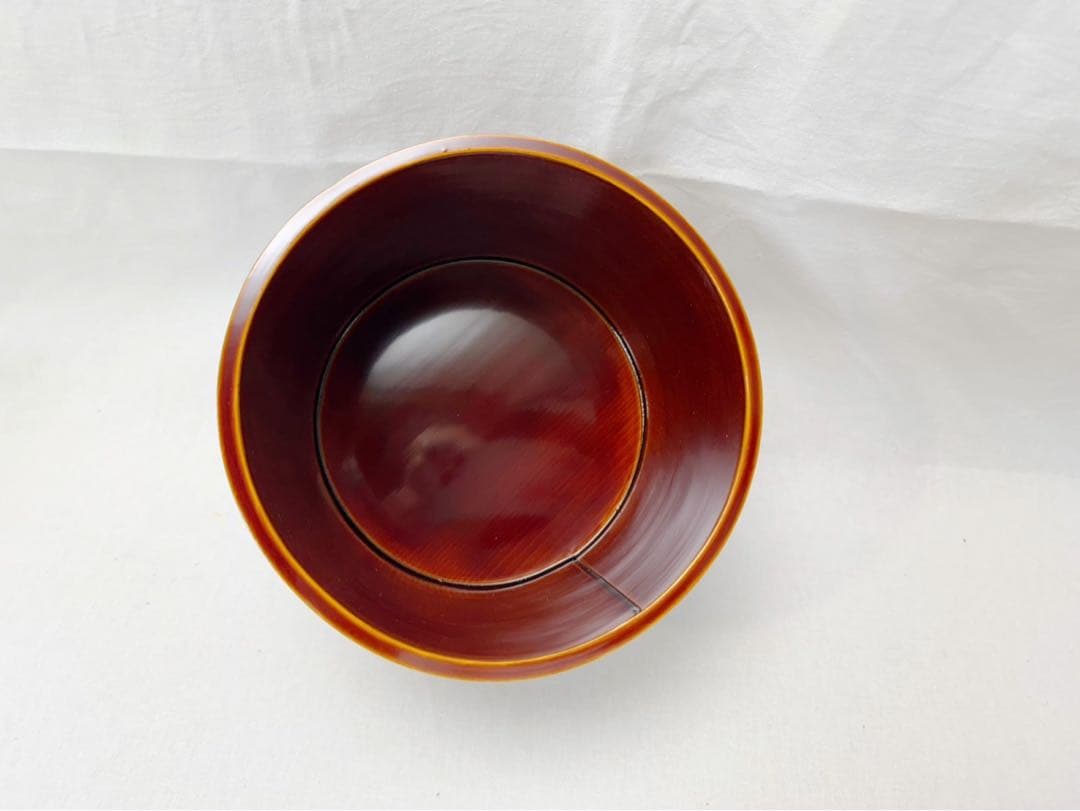 ほぼ未使用 茶道具 紅春慶塗 曲水指 綴目 茶器 木工芸 紙箱