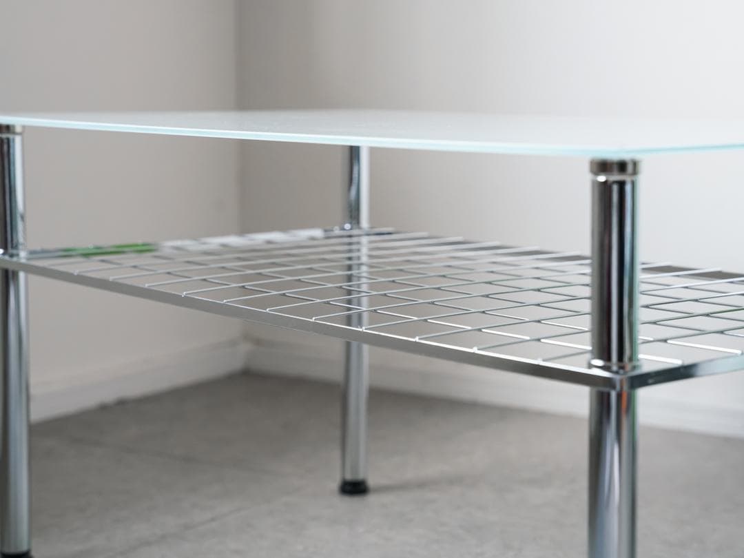 90's vintage ガラストップ ローテーブル レトロポップ モダン