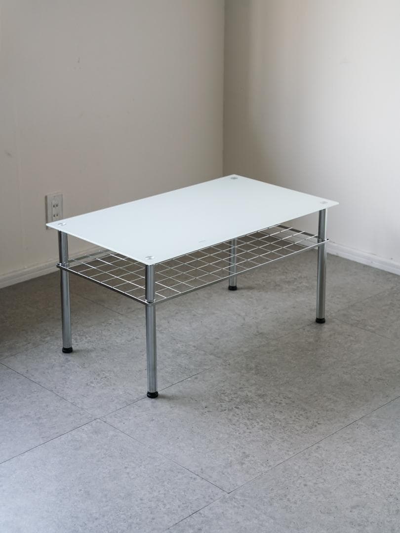 90's vintage ガラストップ ローテーブル レトロポップ モダン