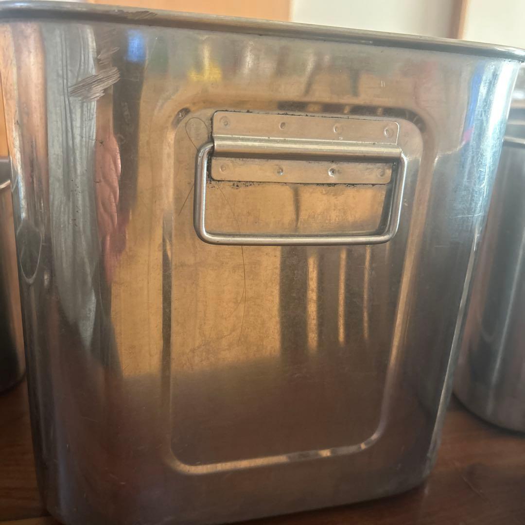 キッチン角ポット　5個セット 24.5㎝20㎝17㎝15.5㎝12.5㎝