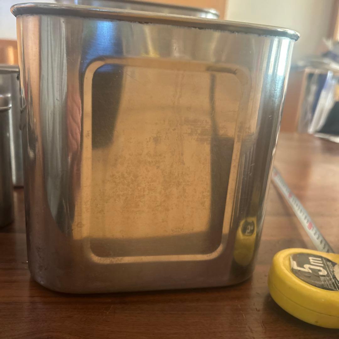 キッチン角ポット　5個セット 24.5㎝20㎝17㎝15.5㎝12.5㎝