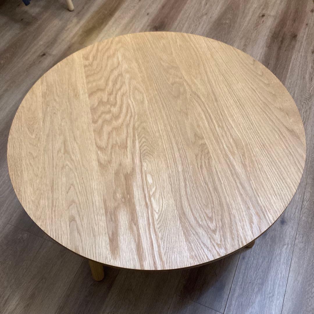 【美品】unico ウニコ SOLK（ソルク）ローテーブル Φ760 ナチュラル