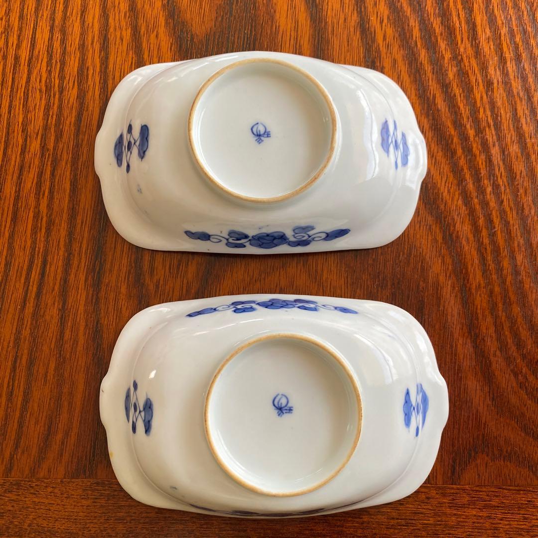 和食器　レトロ　　印判　工芸品　コレクション　骨董　食器2枚セット