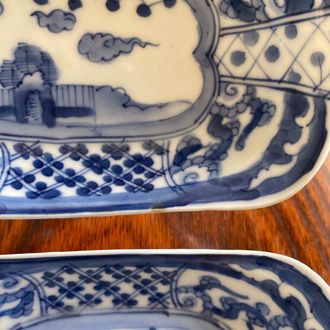 和食器　レトロ　　印判　工芸品　コレクション　骨董　食器2枚セット