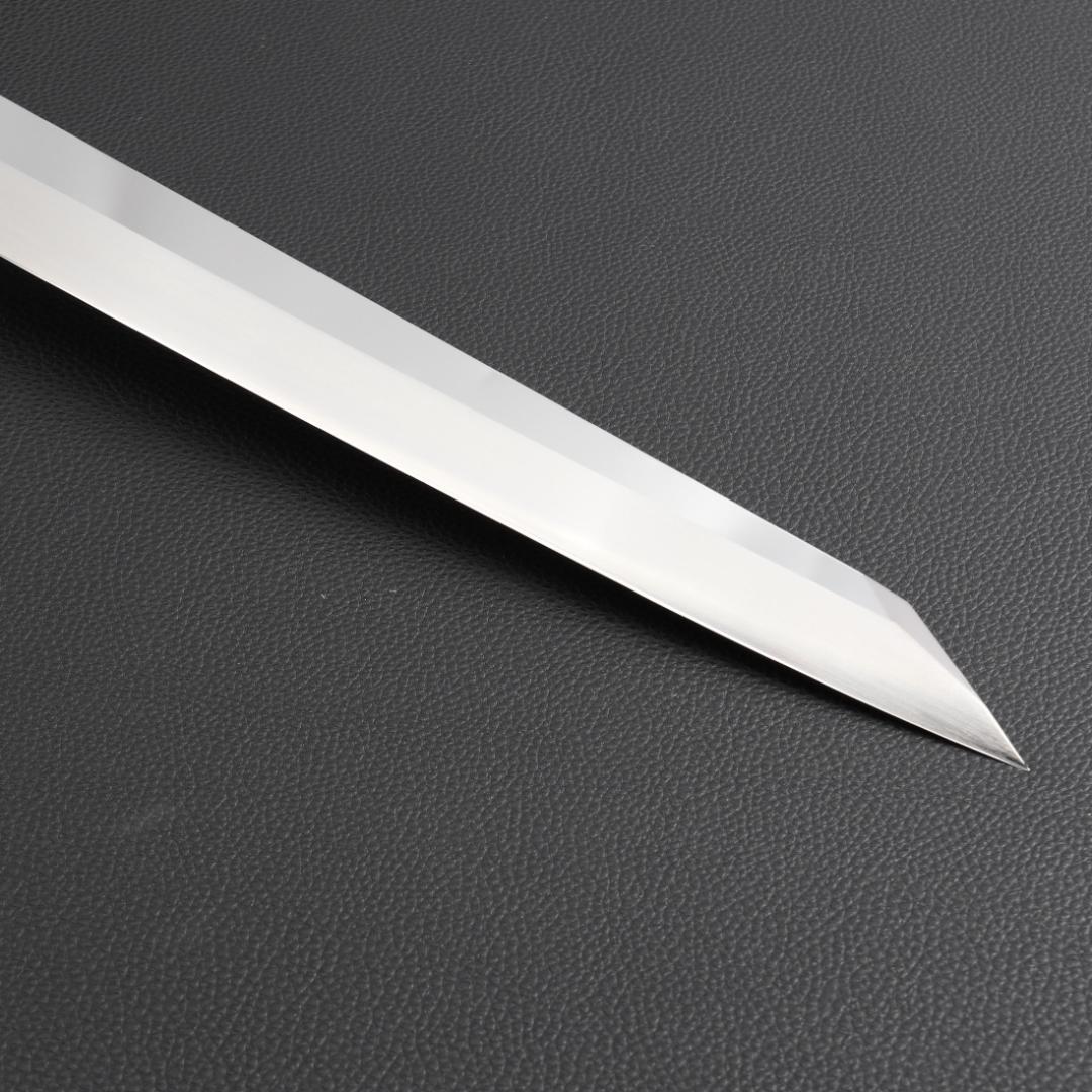 9824 切付柳刃包丁 尺一 刃は究極の切れ味 刺身包丁 黒檀黒水牛角八角柄