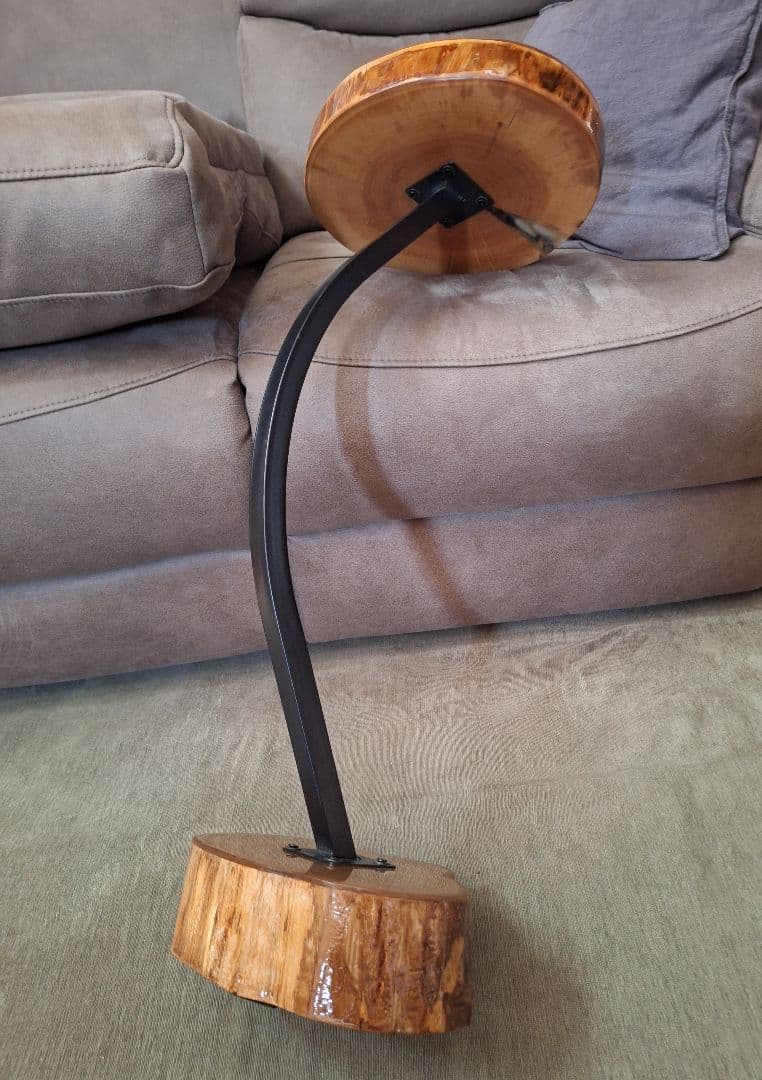 サイドテーブル　栗と山桜　ドライフラワーレジン