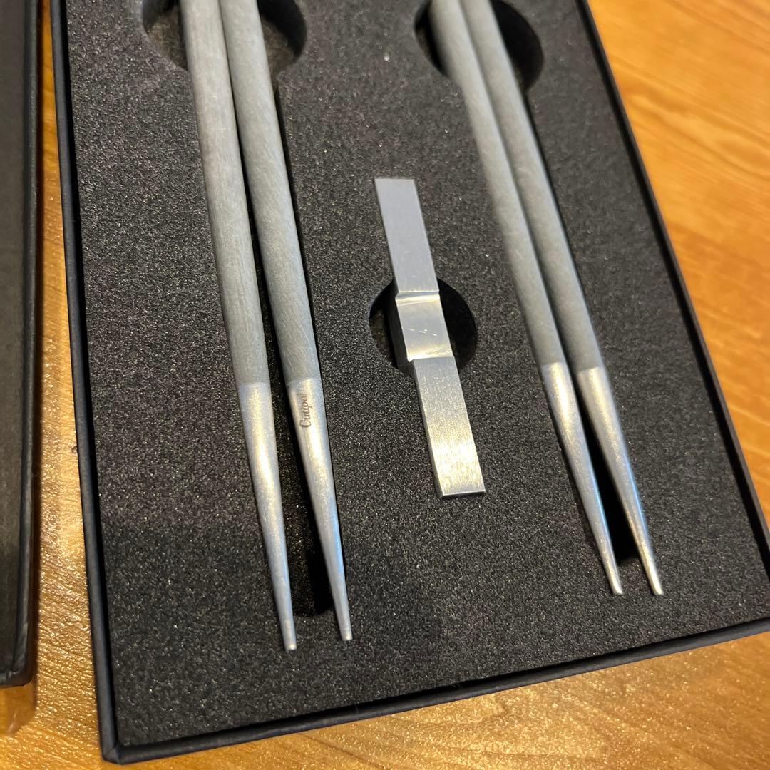 Cutipol ステンレス製箸セット グレー　新品