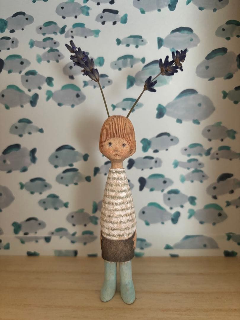 有名作家　ミニチュアドール　木製人形 ドール インテリア 置物 ハンドメイド