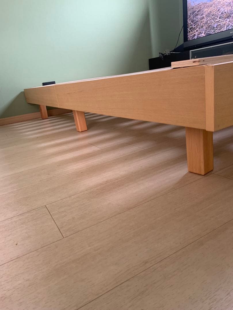 木製シングルベッドフレーム スラット式