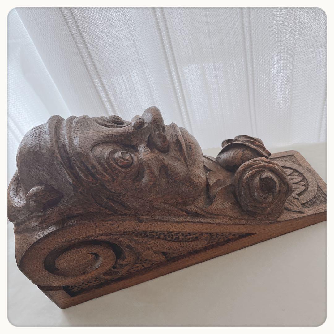 オランダ　Castle Furniture オーク手彫りコーベル　2個セット