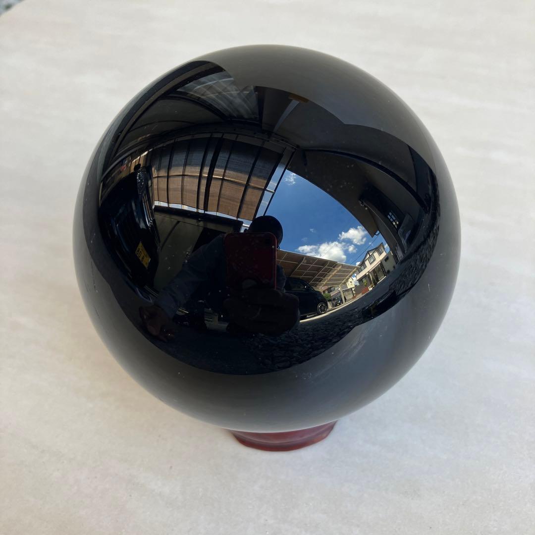 モリオン丸玉　黒水晶　パワーストーン　鑑賞石　天然石　自然石